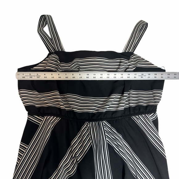 Lane Bryant Black & White Striped Fit & Flare Dress - Size 16 - Picture 6 of 8